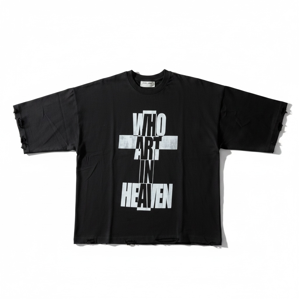 OUR FATHER vintage tee Black